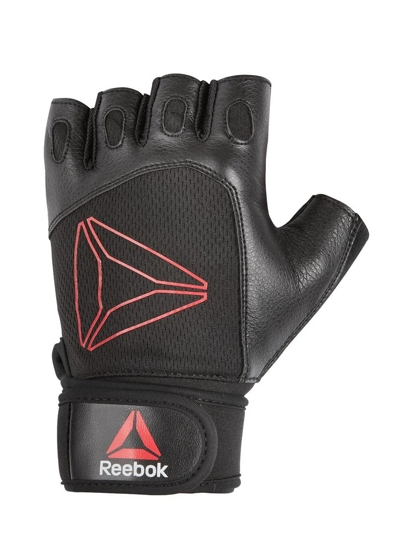 Weight lifting small gloves blk/red