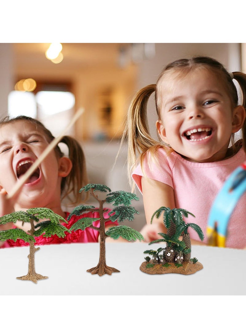 7PCS Model Trees, Simulation Miniature Trees DIY Craft Mini Palm Tree Realistic Plastic Palm Trees for Micro Landscape Model Railway Scenery,Fake Tree Train Decor