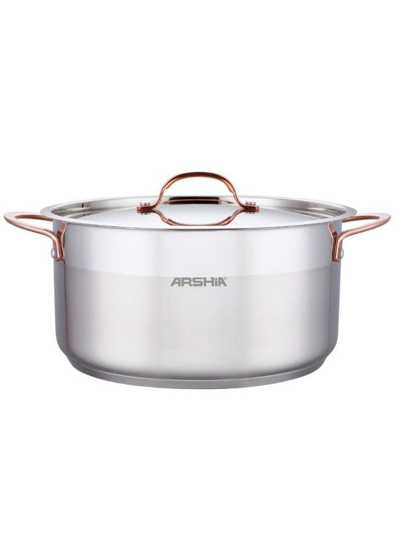 Arshia Premium stainless steel casserole with 2Lid 18cm Stock Pot