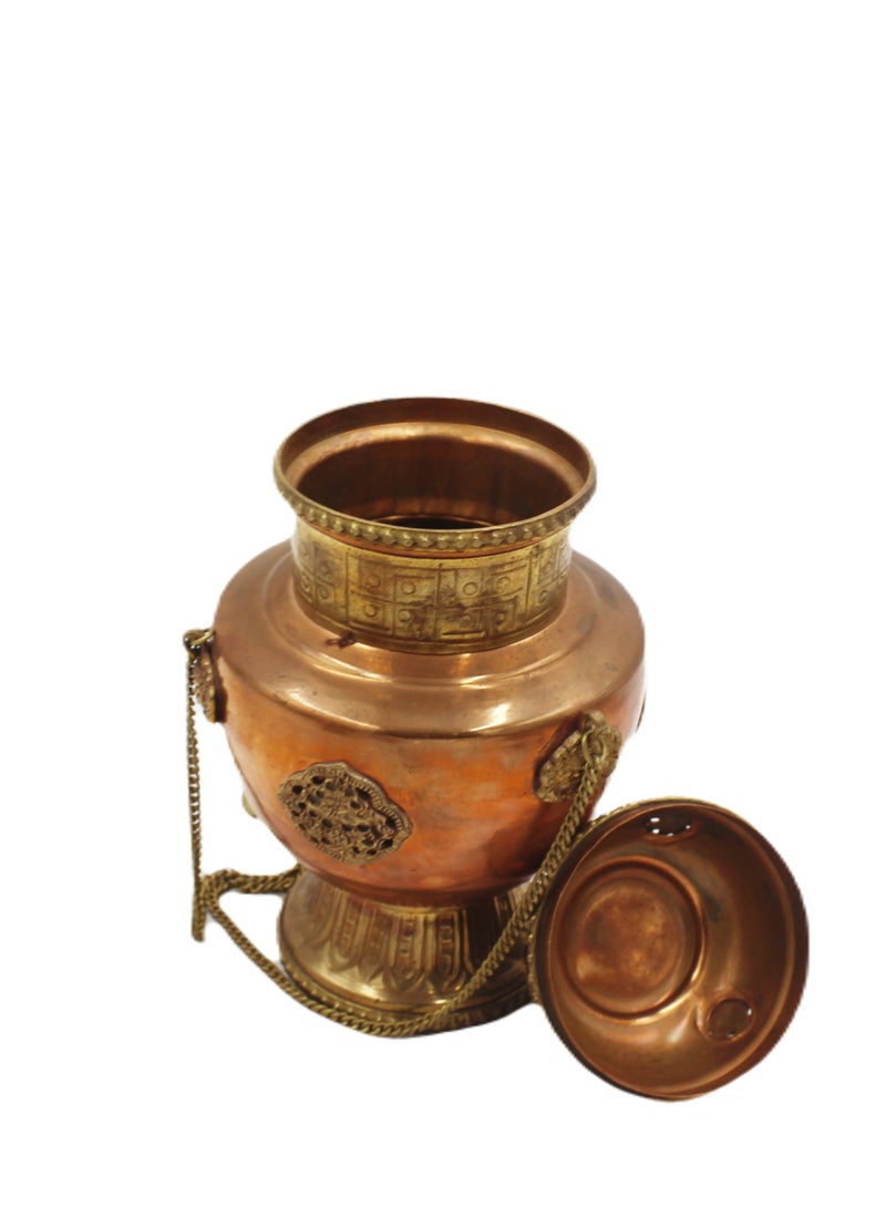 Handmade Arabic Traditional Copper Pot With Hook 25 cm