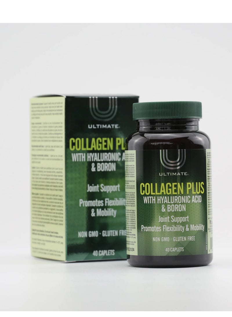 COLLAGEN PLUS WITH HYALURONIC ACID & BORON CAPLETS 40'S