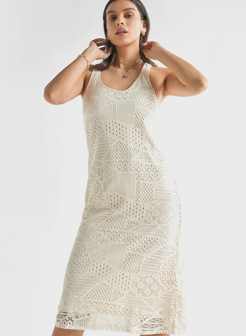 Openwork Knitted Dress