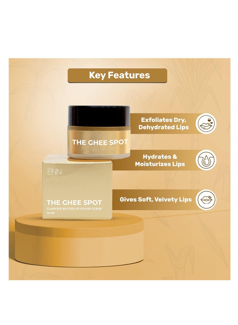 ENN Glaze Clarified Butter Lip BalmLip Pigmentation   Lip Moisturizer  Soft Lips Supple Lips  Ghee Butter   Shea Butter   Saffron Oil   15 gm