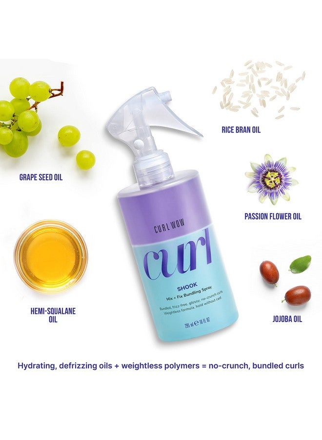 Curl Wow Shook Mix + Fix Bundling Spray With Naked Technology; Shaketoactivate Spray Combines Powerful Hydrators + Crunchfree Polymers For Perfectly Defined Glossy Frizzfree Curls