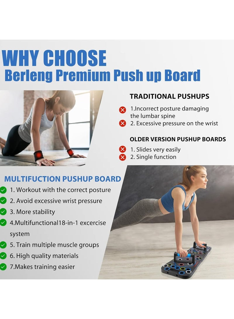 56 In 1 Push Up Board Multi Function Foldable Push Up Bar Portable Push Up Handles For Floor Push Up Board Multi Function Detachable Push Up Bar Portable Push Up Handles For Floor