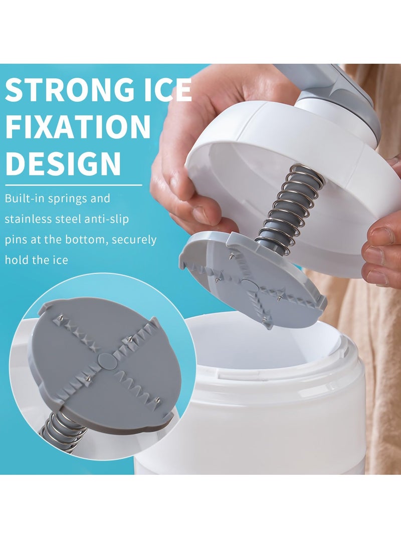 Manual Ice Shaver Snow Cone Machine 1L Portable Shaved Crushed Ice Maker for Home Ice Shaver Hand Crankwith Bonus Ice Cube Tray Perfect for Home and Outdoors Use Ideal for Outdoor Picnics