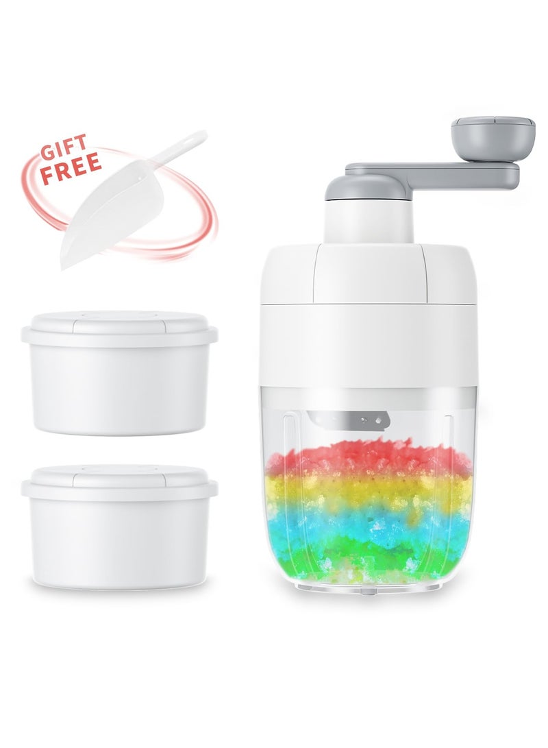 Manual Ice Shaver Snow Cone Machine 1L Portable Shaved Crushed Ice Maker for Home Ice Shaver Hand Crankwith Bonus Ice Cube Tray Perfect for Home and Outdoors Use Ideal for Outdoor Picnics