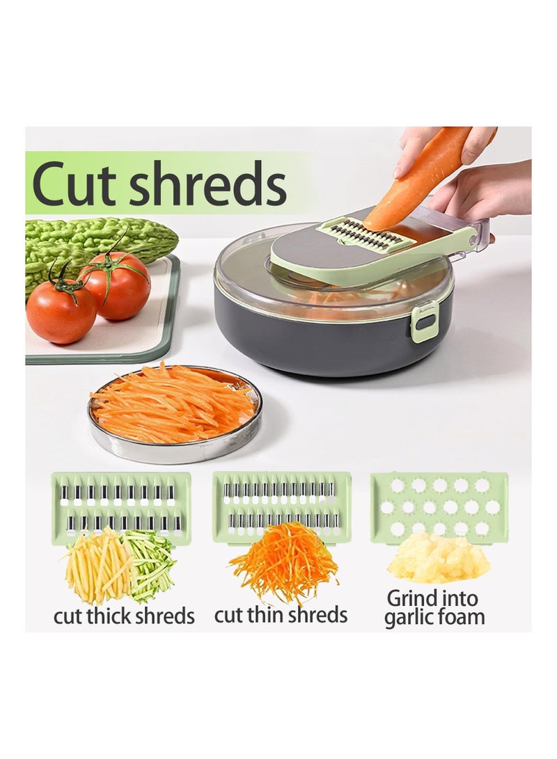 Vegetable Chopper, Onion Chopper, 16 In 1 Multifunctional Food Chopper, Mandoline Food Slicer Chopper Vegetable Cutter Veggie Chopper with Draining Basket French Fry Cutter Kitchen Gadgets