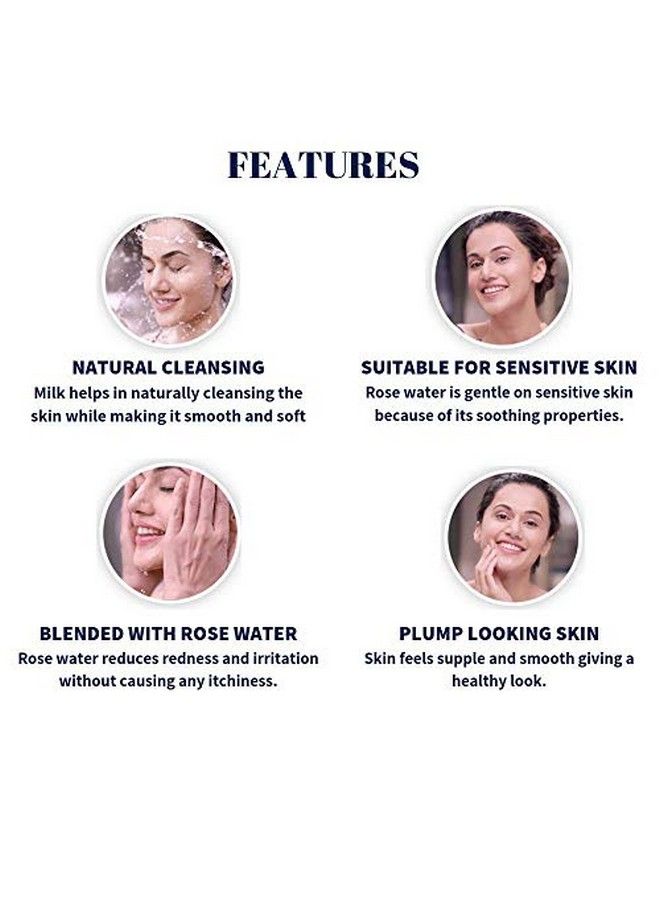 Milk Delights Caring Rosewater Face Wash For Sensitive Skin 100Ml (Pack Of 3)