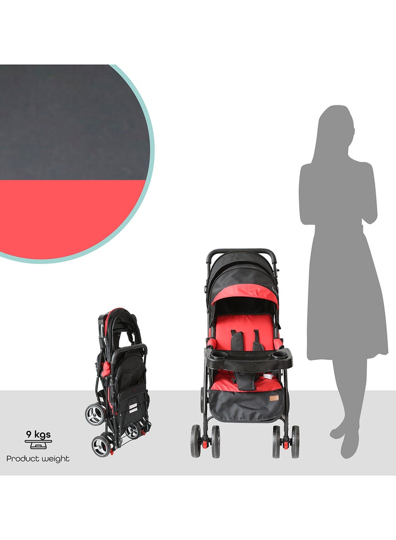 Pair Twin Stroller -  Fire Red