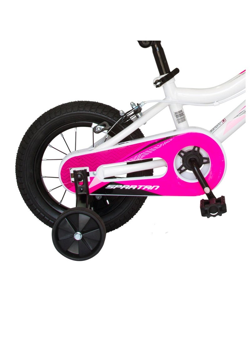 Oryx Bicycle Pink 12 Inches Kids Bike with Training Wheels and Rear Caliper Brakes - Lightweight Girls Bike for Ages 3-5