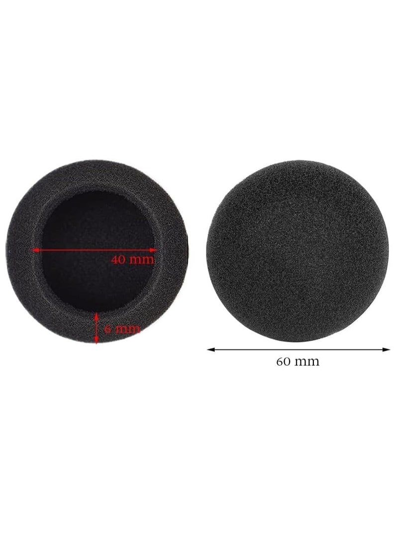 Foam Ear Pad Replacement Cushions Headphone Earphone Headset Disposable Sponge Covers 10 Pairs 60mm 2.4