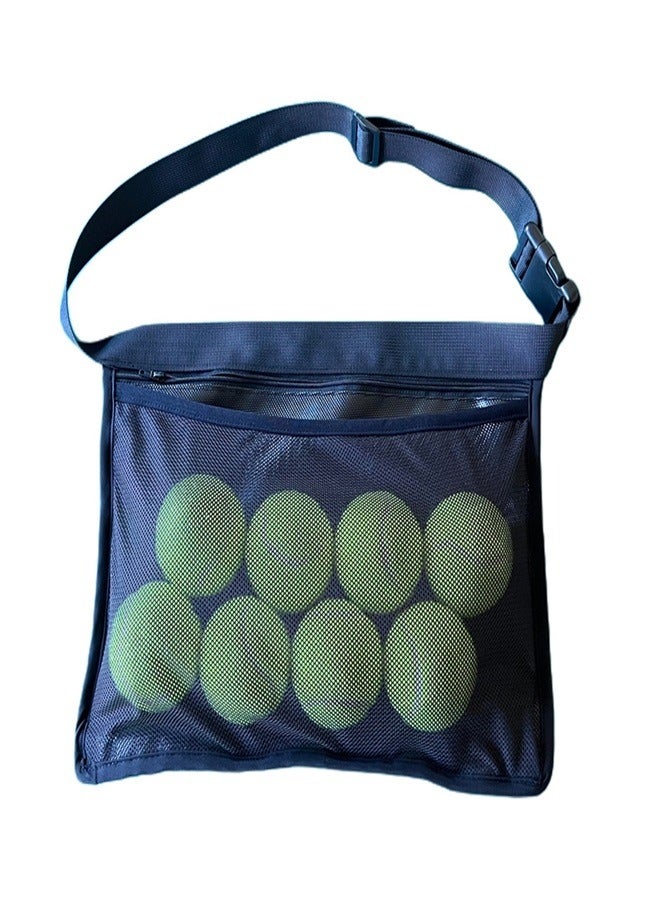 Portable Tennis Bag Sports Bag with Storage Pouch and Waist Pack Mesh Bag Tennis Ball Waist Pouch Holder Tennis Ball Bag Tennis Ball Holder Waist Pickleball Holder Hipster Ball Band Pickleball