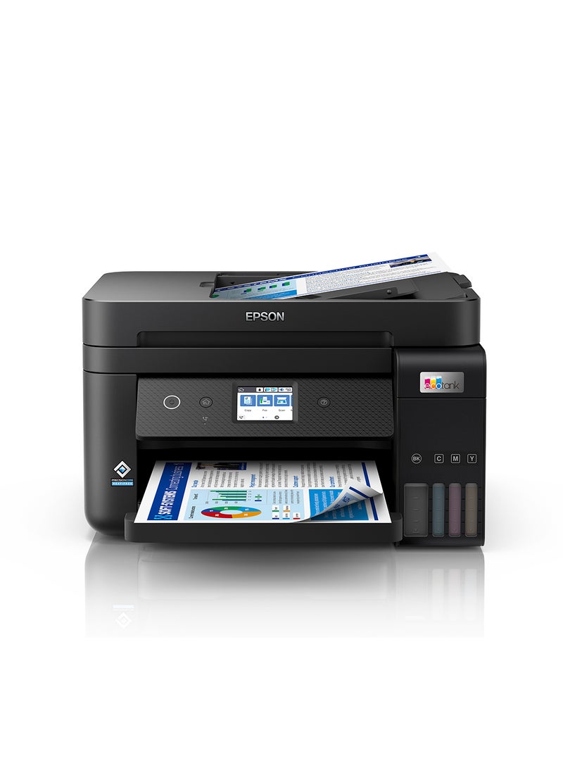 Ecotank L6290 Office Ink Tank Printer A4 Colour 4-In-1 Printer With ADF, Wi-Fi And Smart Panel Connectivity And Lcd Screen Black