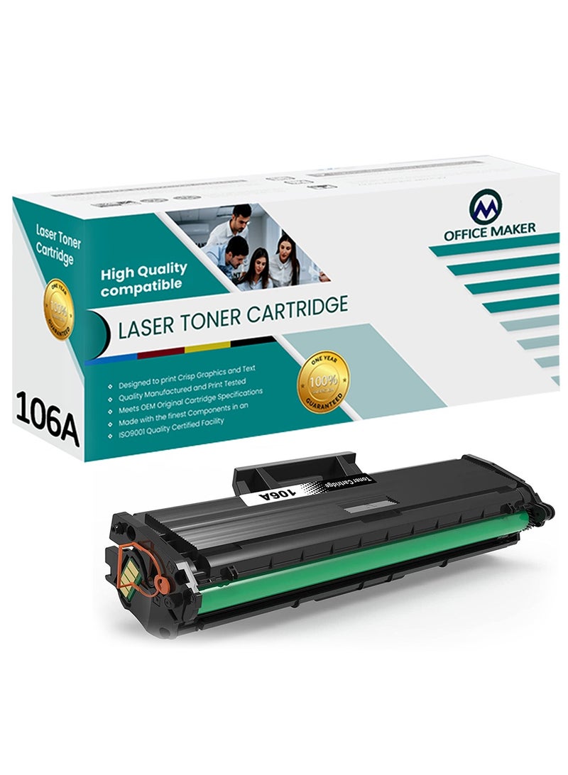 High Capacity Toner Cartridges Replacement for HP W1106AX 106AX Compatible with Laserjet HP 107 MFP 135a,135w ,137fnw (Black, 1-Pack) 2500 pages