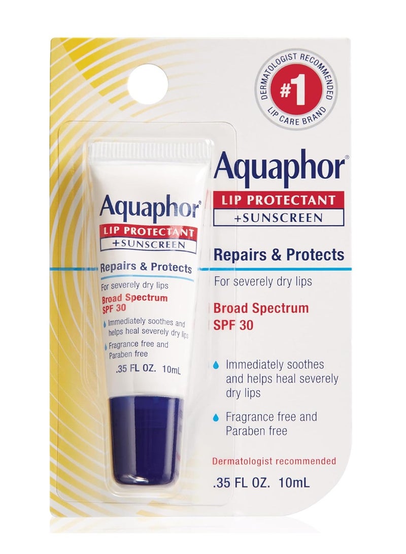 Aquaphor Lip Repair Lip Balm with Sunscreen, Lip Protectant, Lip Balm SPF 30, 0.35 Oz Tube