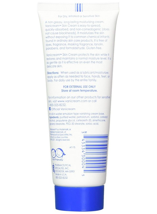 Moisturizing Skin Cream For Sensitive Skin 8 Ounce (Pack Of 2)