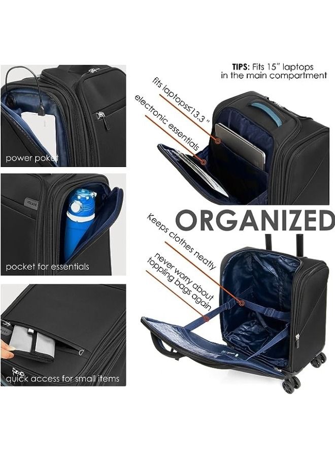 Rolling Laptop Case Pilot Business Bag for Travel And Office TSA Approved Lock