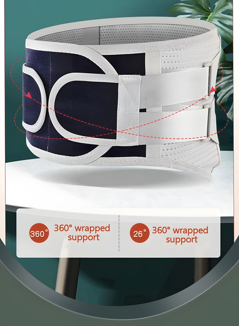 Lumbar Support Belt Lumbosacral Back Brace,Breathable Back Support Belt, Lower Back Pain Relief Warmer Stretcher for Herniated Disc, Sciatica, Scoliosis(L)