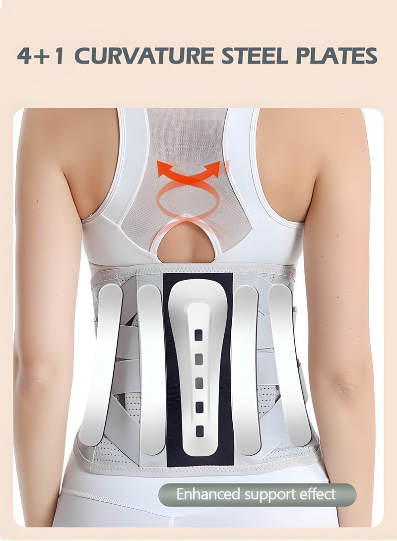 Lumbar Support Belt Lumbosacral Back Brace,Breathable Back Support Belt, Lower Back Pain Relief Warmer Stretcher for Herniated Disc, Sciatica, Scoliosis(L)