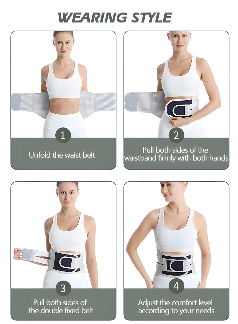 Lumbar Support Belt Lumbosacral Back Brace,Breathable Back Support Belt, Lower Back Pain Relief Warmer Stretcher for Herniated Disc, Sciatica, Scoliosis(L)