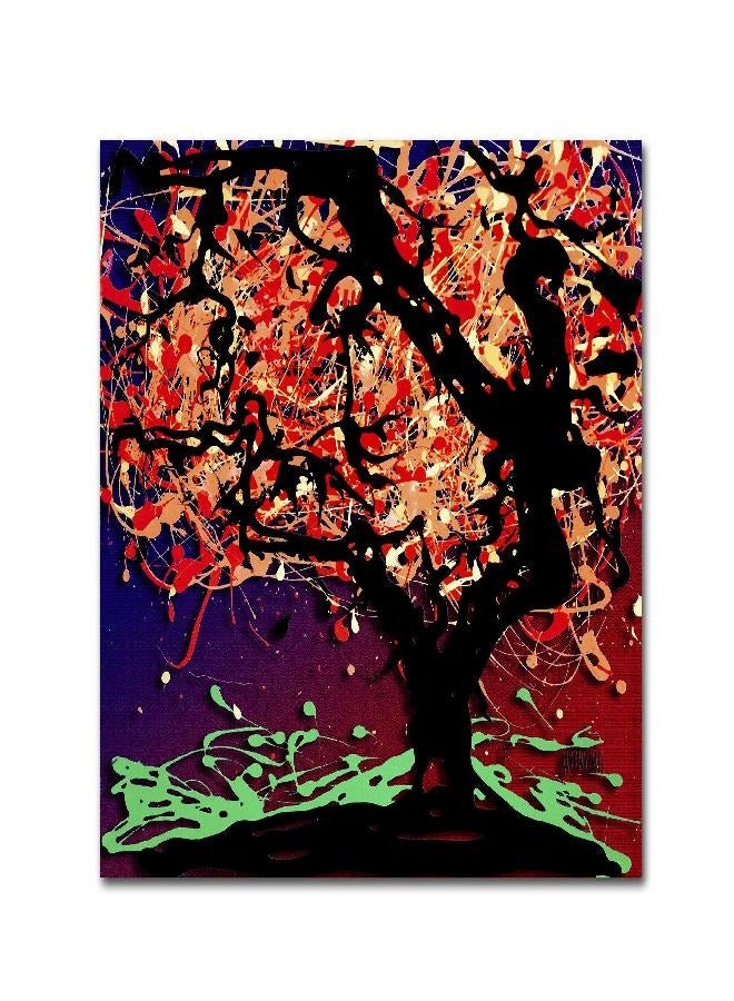 Fall Red Tree Artwork by Roderick Stevens, 24 x 24