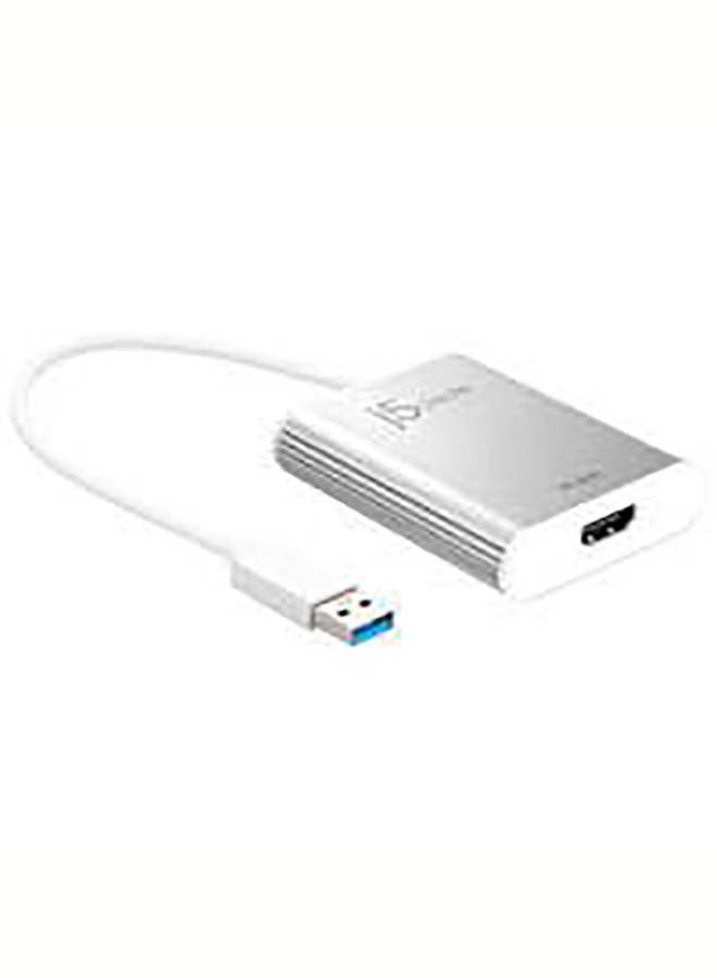 JUA354 USB 3.0 to 4K HDMI Display Adapter Silver