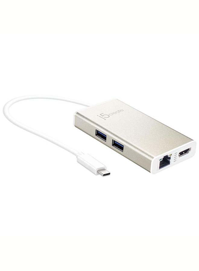 JCA374 USB-C TO HDMI/G Ethernet/USB White