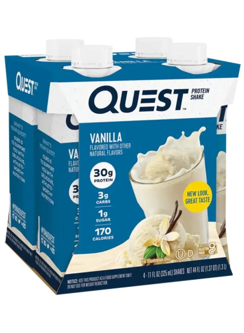 Quest Protein shake Vanilla Flavor 325ml Pack of 4