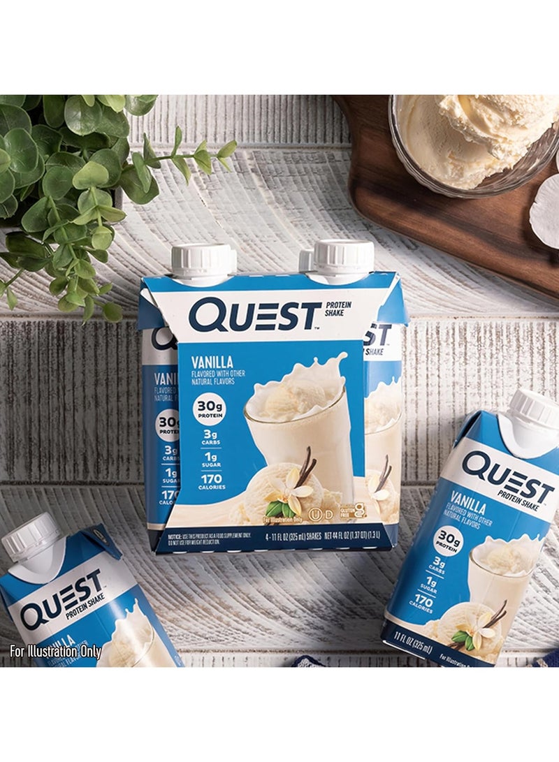 Quest Protein shake Vanilla Flavor 325ml Pack of 4