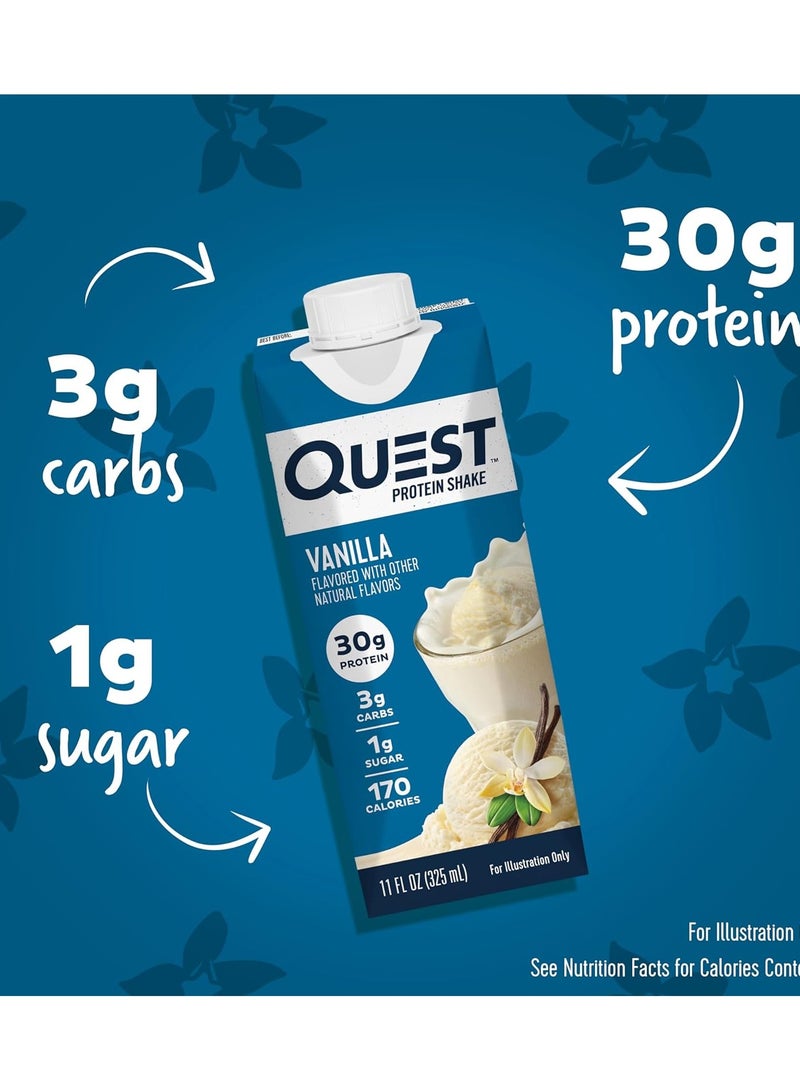 Quest Protein Shake Vanilla Flavor 325ml Pack of 12