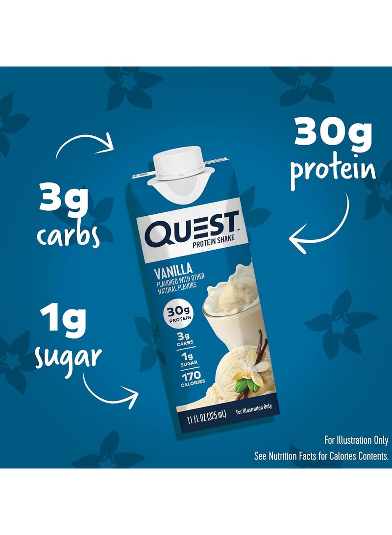 Quest Protein Shake Vanilla Flavor 325ml Pack of 12