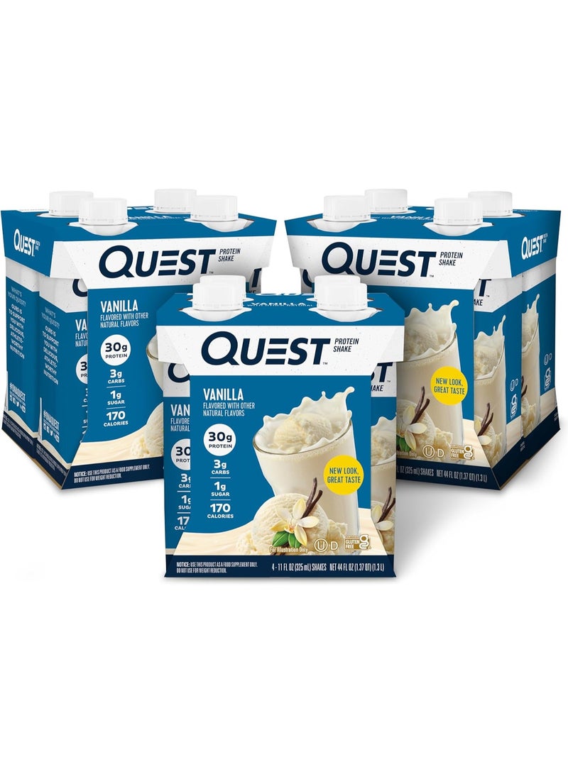 Quest Protein Shake Vanilla Flavor 325ml Pack of 12