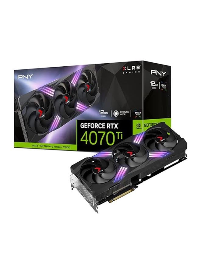 GeForce RTX 4070 Ti 12GB XLR8 Gaming Verto Epic-X RGB Triple Fan Graphics Card DLSS 3 ‎Black