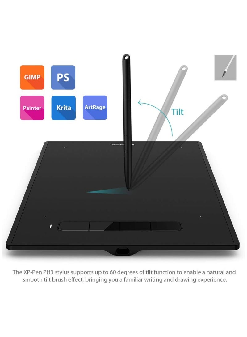 G960S Graphics Drawing Tablet | Includes Stylus, 8192 Levels of Pressure Sensitivity, Tilt Support (60°) | 9 x 6 Inches