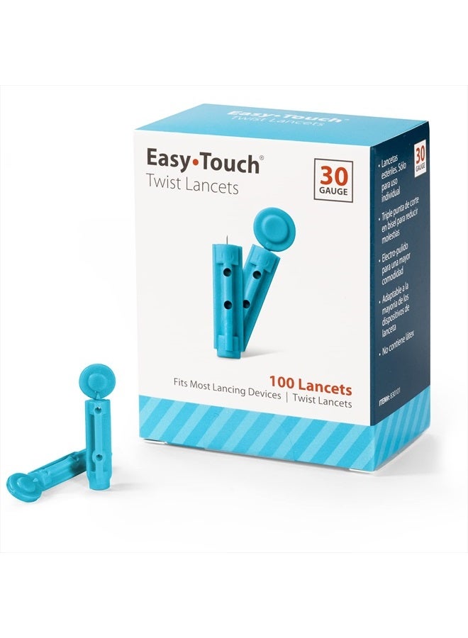 EasyTouch Twist Lancets, 30 G, Box of 100