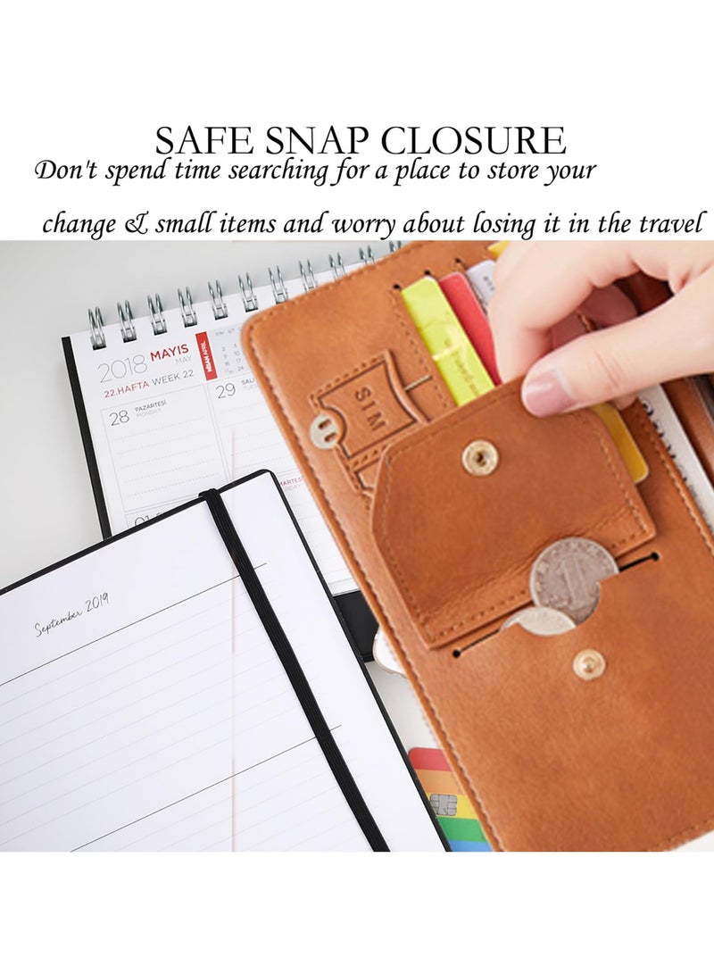SYOSI Leather Passport Wallet, Multi-purpose Passport Holder Wallet for Women and Men with Phone Pocket, Coin Pocket, Passport Cover, Travel Document Holder for Travel, Business Trip (Blue)