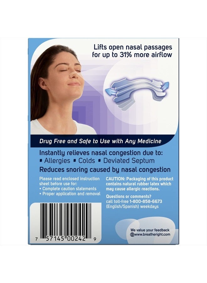 Nasal Strips Clear For Sensitive Skin Large 30 Each