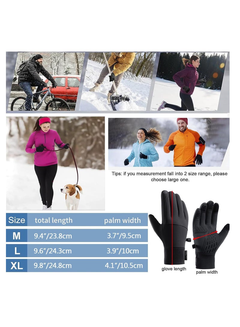 Winter Thermal Gloves, Touchscreen Compatible, Thermal, Windproof, and Anti-Slip, Perfect for Cycling, Running, and Driving, Men & Women’s Cold Weather Gear