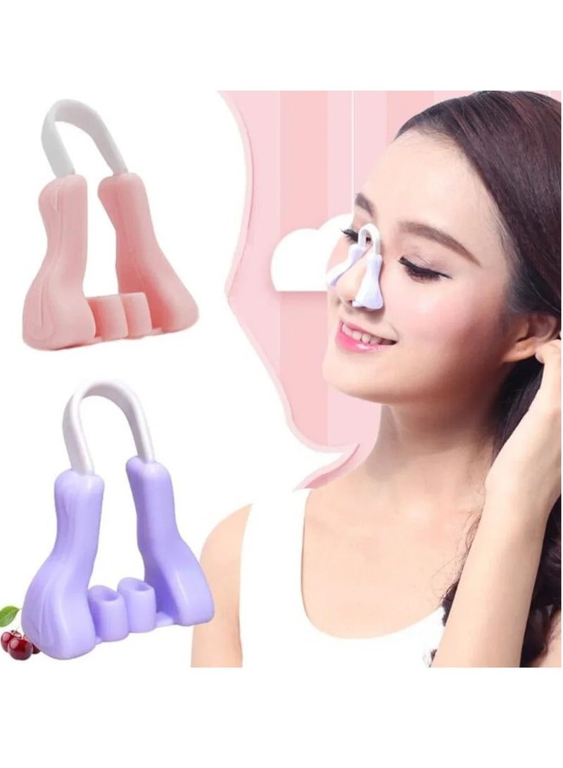 Nose Shaping Clip, Nose Up Lifting Shaper Clip, Pain Free Nose Bridge Straightener Corrector, Silicone Nose Lifter Beauty Clip Tools For Wide Nose, Low Nose, Curved Nose, Big Nose, (Pink)