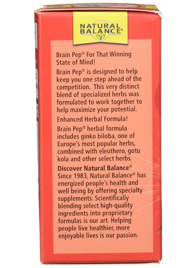 Brain Pep | Brain Function Supplement with Ginkgo Biloba, Kola Nut | Helps Support Improved Memory, Focus & Mental Clarity | 60 Capsules