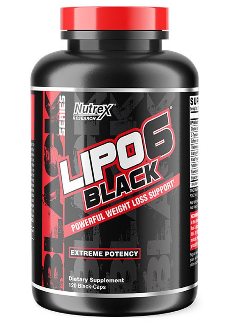 Lipo 6 Black Powerful Weight Loss Support 120 Capsules