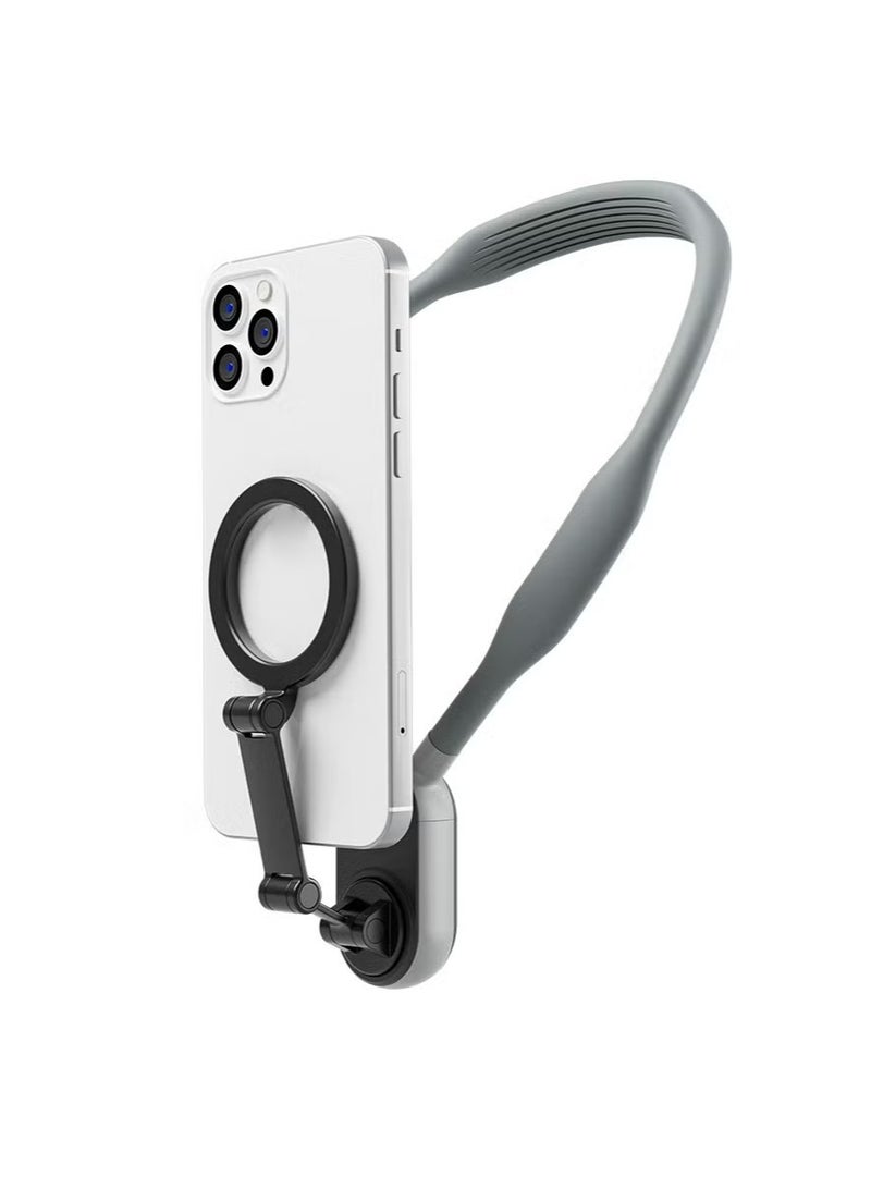 Magnetic Neck Mount For Phone, Quick Release Design Neck Cell Phone Holder, Selfie Mount Hand Free Phone Neck Holder, Video Recording Chest Stand Strap For iPhone Android