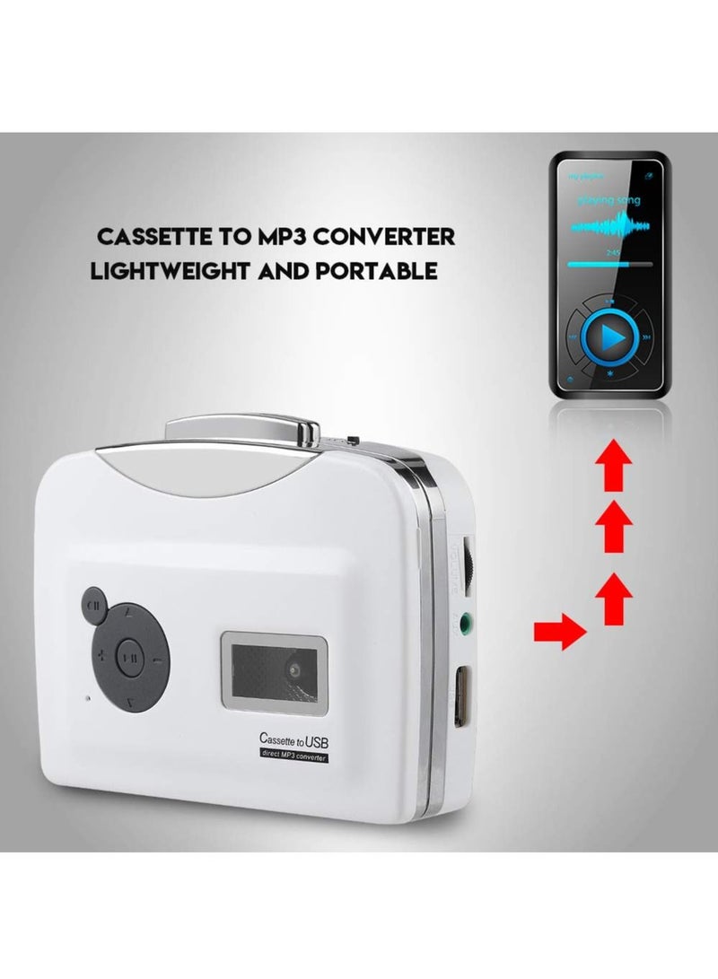 Cassette Converter Portable Cassette Tape to MP3 Converter USB Flash Drive Capture Audio Music Player Plug and Play MP3 Capture