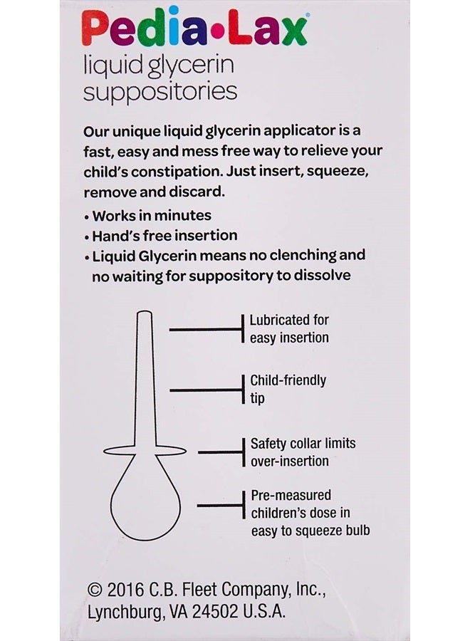 Children's Pedia-Lax Liquid Glycerin Suppositories -- 6 Suppositories