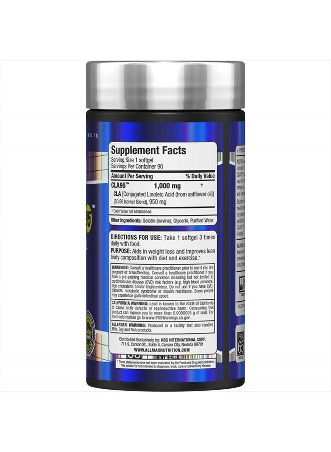 CLA (95% conjugated linoleic Acid) - 90 Softgels