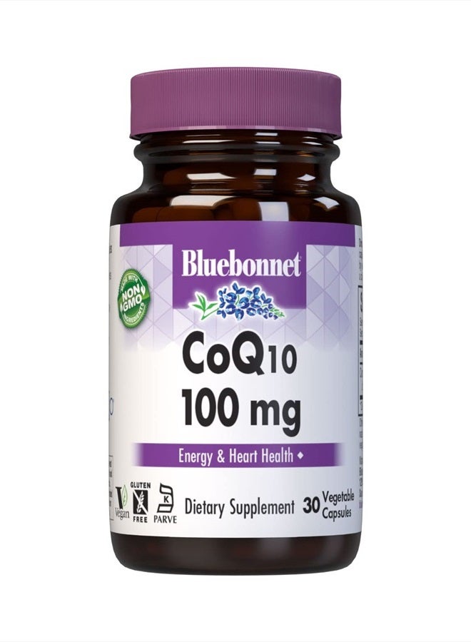 BlueBonnet CoQ-10 Vegetarian Capsules, 100 mg, 30 Count