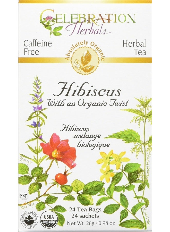 CELEBRATION HERBALS Hibiscus Organic Twist 24 Bag, 0.02 Pound