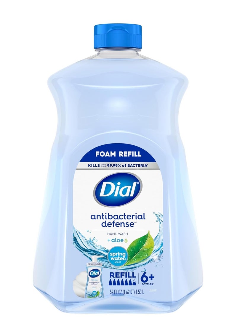 Dial Antibacterial Foaming Hand Soap Refill, Spring Water, 52 fl oz