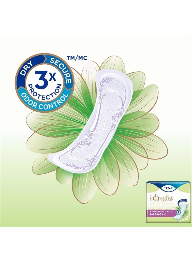 Tena Sensitive Care Maximum Absorbency Incontinence/Bladder Control Pad for Women, Regular Length, 56 Count